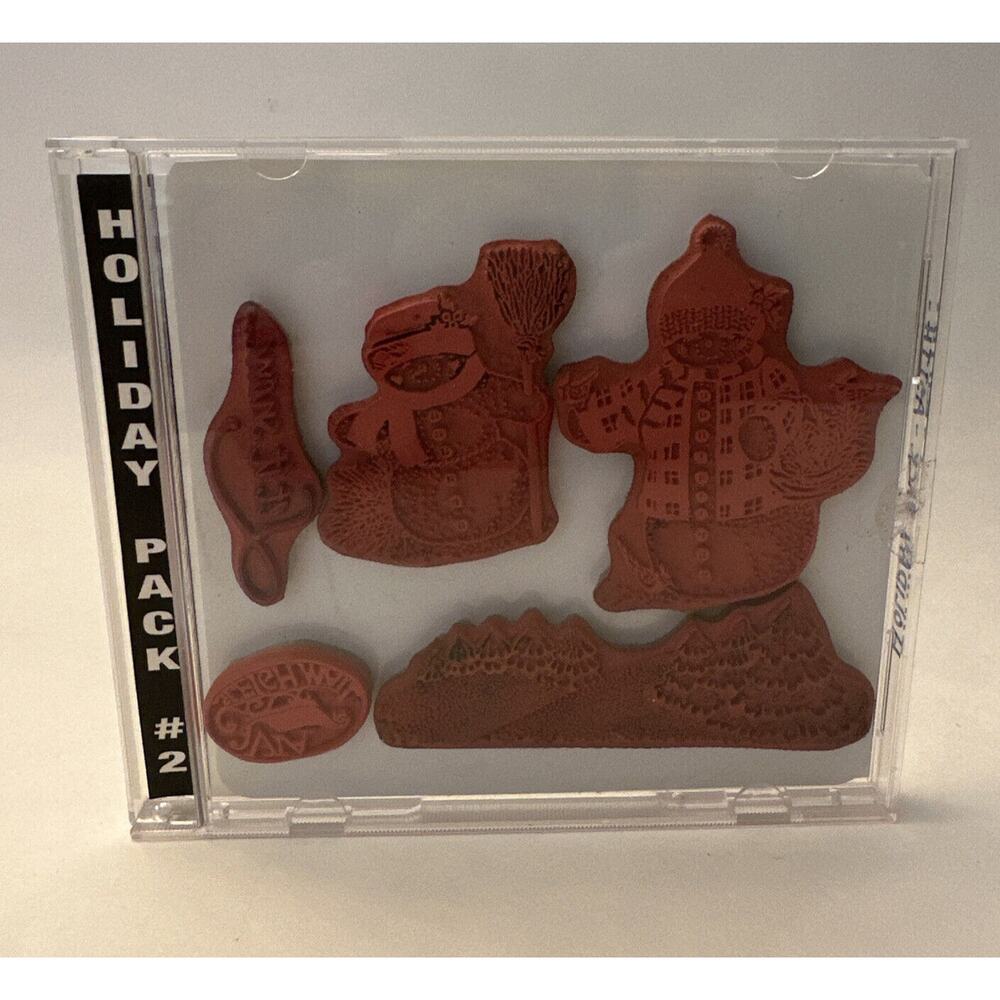 A stamp In The Hand Co Holiday Pack #2 Let It snow‎ Snowman Via Sleigh Mail